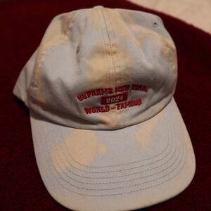 Supreme Light Blue Cloud Cap with Red Embroidery